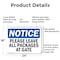 Signmission Please Leave All Packages At Gate, 24 in W x Rectangle, Aluminum OS-2PACK-NS-A-1824-L-17504 - alternate 4
